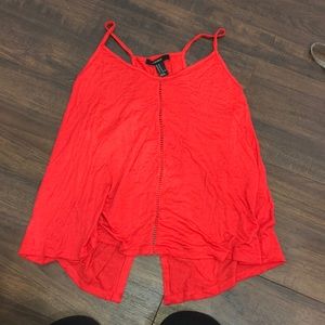 Bright red float tank top